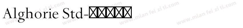 Alghorie Std字体转换